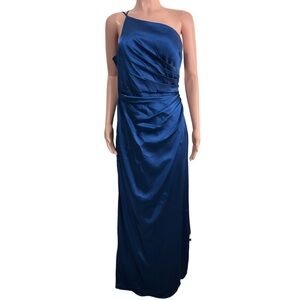 NWT GALINA SIGNATURE Royal Blue One-Shoulder Dress